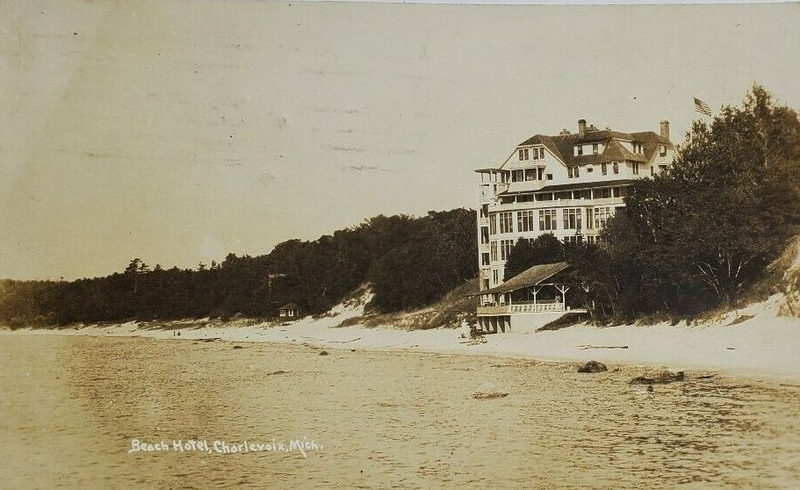Beach Hotel - Vintage Postcard